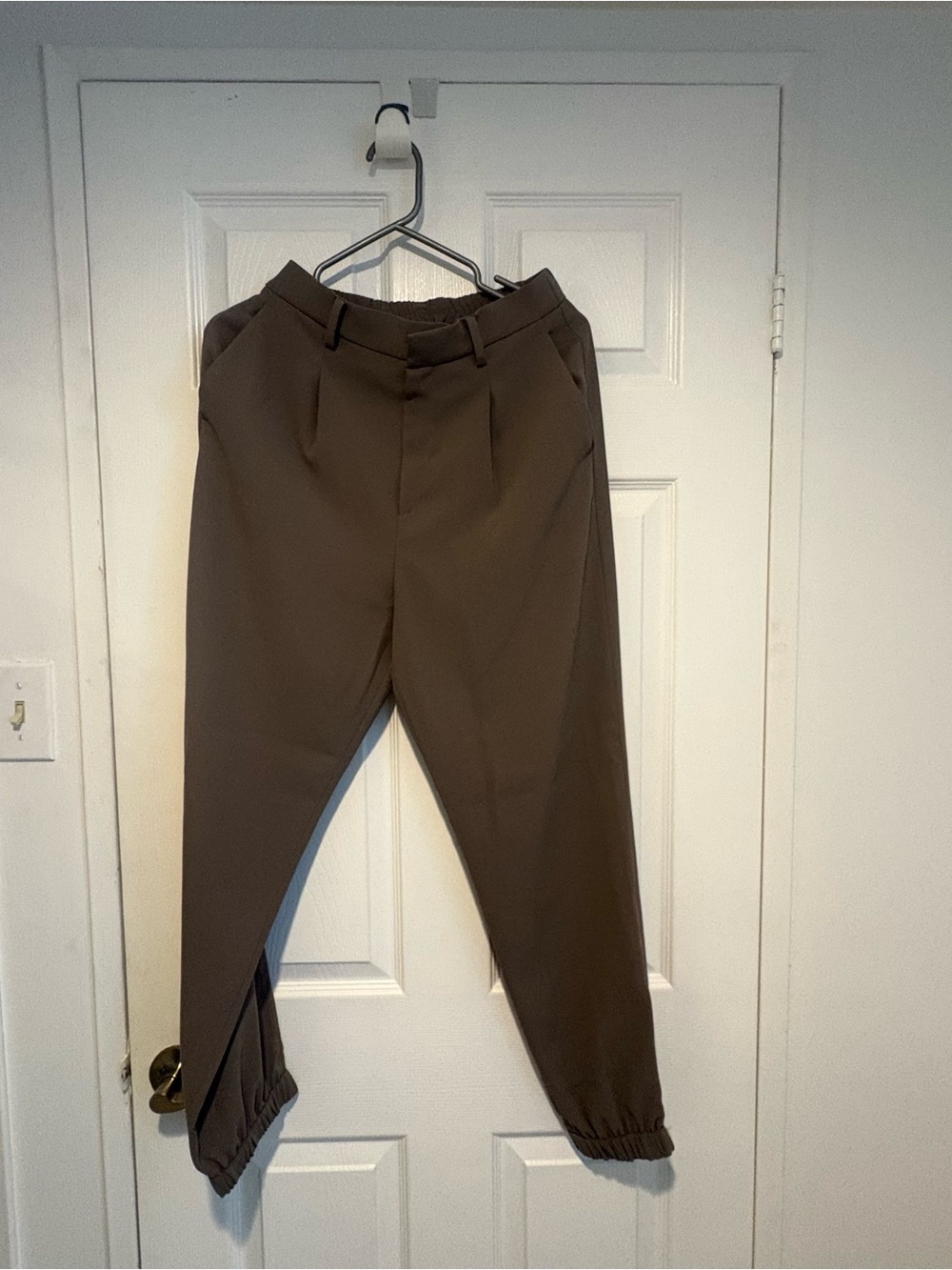 Women’s grey-brown Elastic-Hem Dress Pants